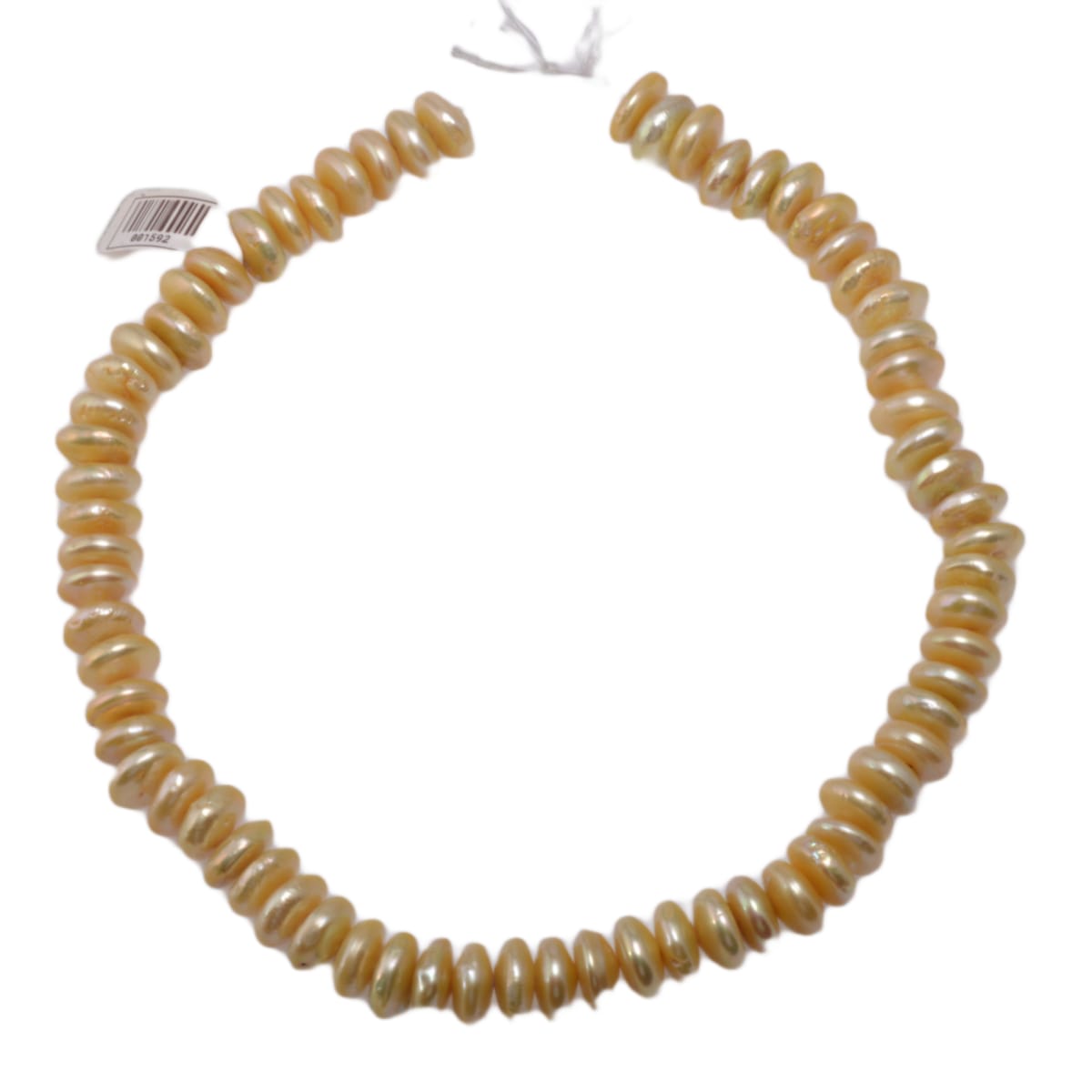 Gold Freshwater Disc Pearl Strand 15.5 inches - Premium Natural Pearls
