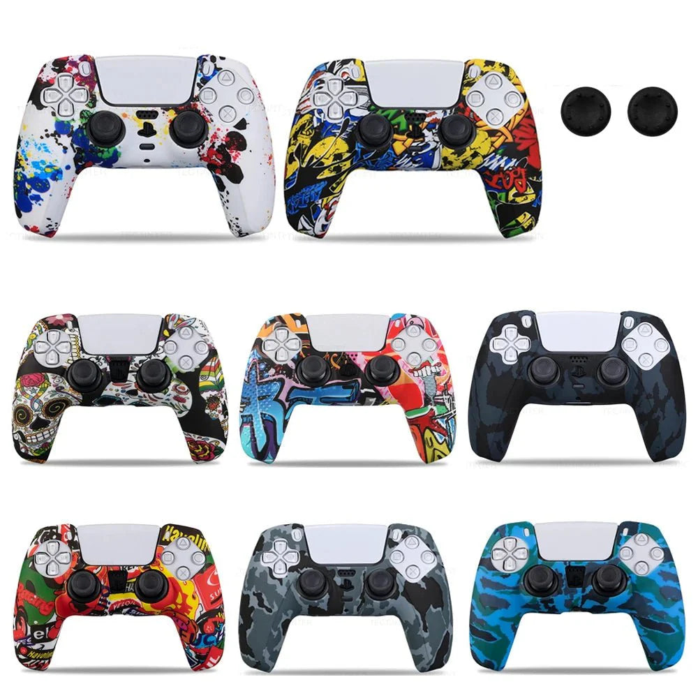 Soft Silicone Controller Cover for PS5 | Anti-Slip Protective Case with Camouflage Design