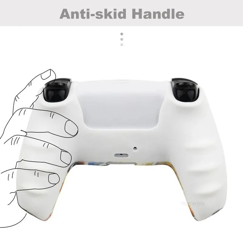Soft Silicone Controller Cover for PS5 | Anti-Slip Protective Case with Camouflage Design