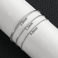 Stainless Steel Square Snake Bone Chain Bracelet | Minimalist Unisex Jewelry