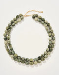 The Bluff Necklace 18" Silver Leaf Jasper