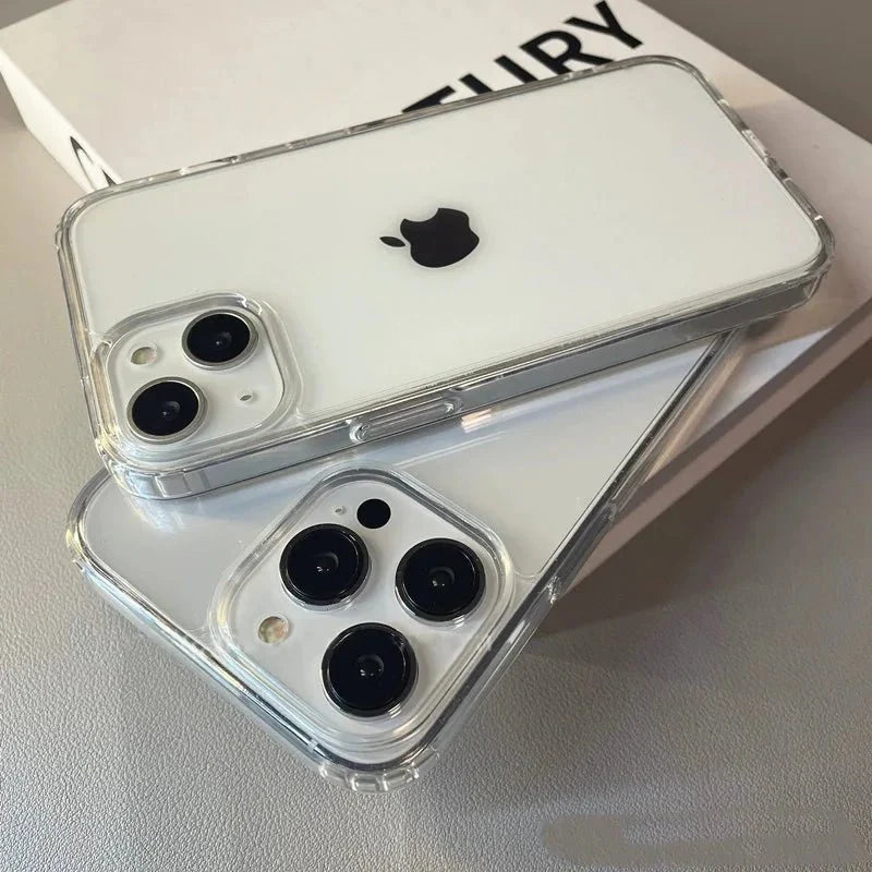 Clear Acrylic Phone Case | Shockproof Protective Cover for iPhone
