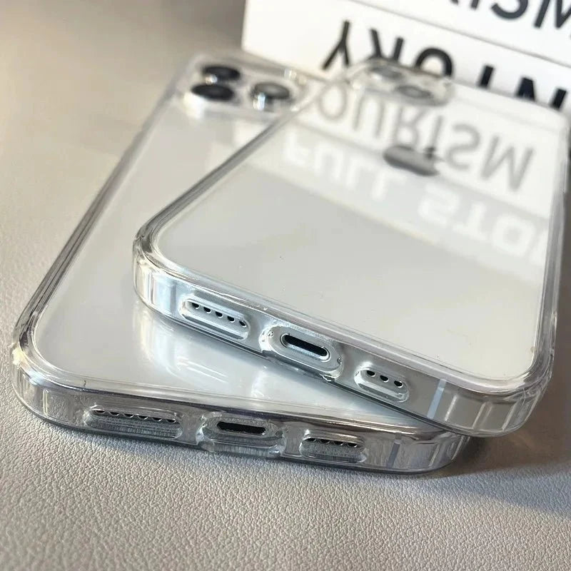 Clear Acrylic Phone Case | Shockproof Protective Cover for iPhone