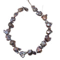 Baroque Keshi Freshwater Pearl Strand - Peacock Black 16 Inch - Natural Irregular Shape Pearls