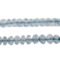 Natural Aquamarine Faceted Rondelle Bead Strand - 14 inches