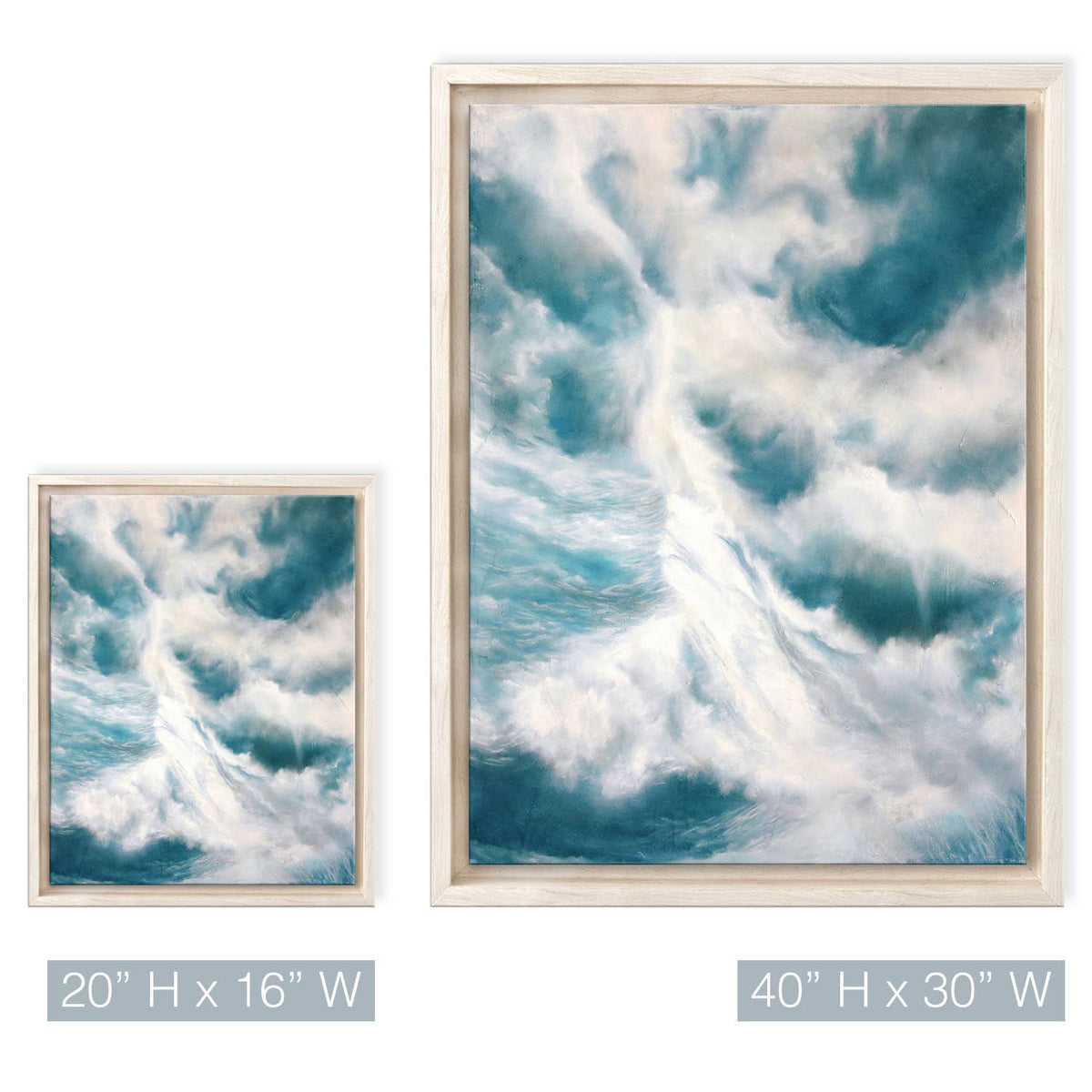 Underwater Clouds II Modern Coastal Canvas Wall Art