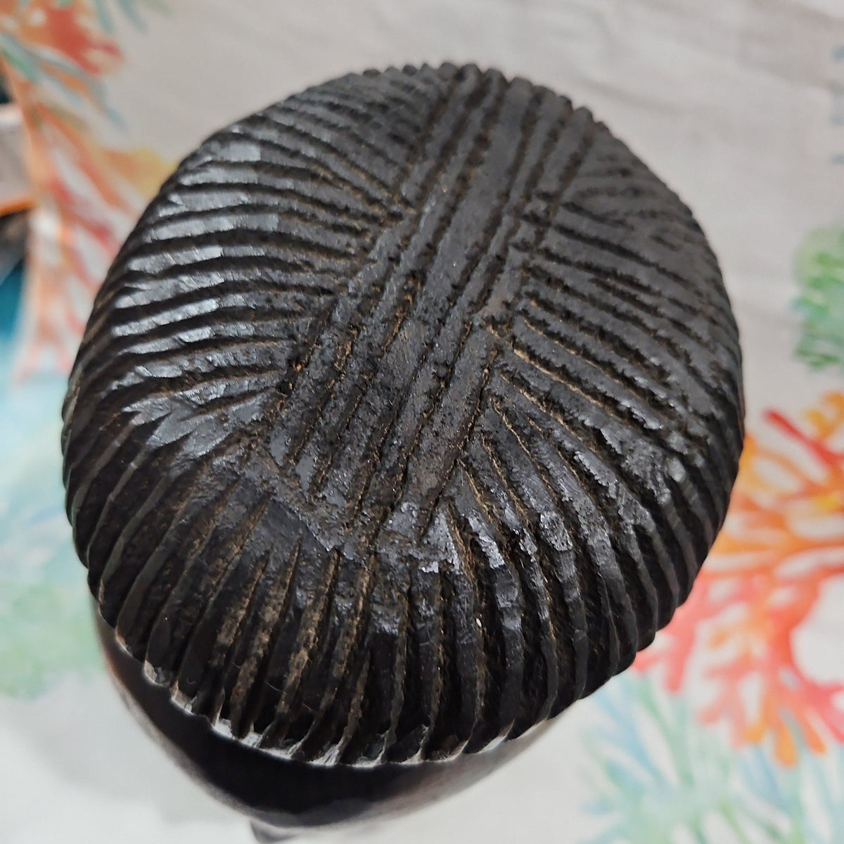 Vintage Carved Wood African Head Bust