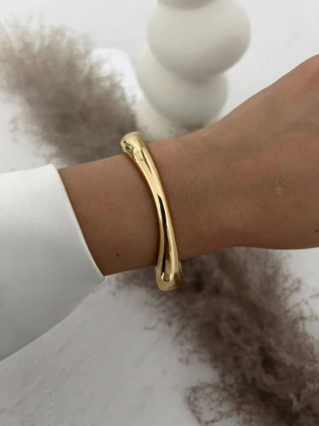 Vintage Punk Quartz Cuff Bangles | Geometric Metal Bracelets for Women and Men