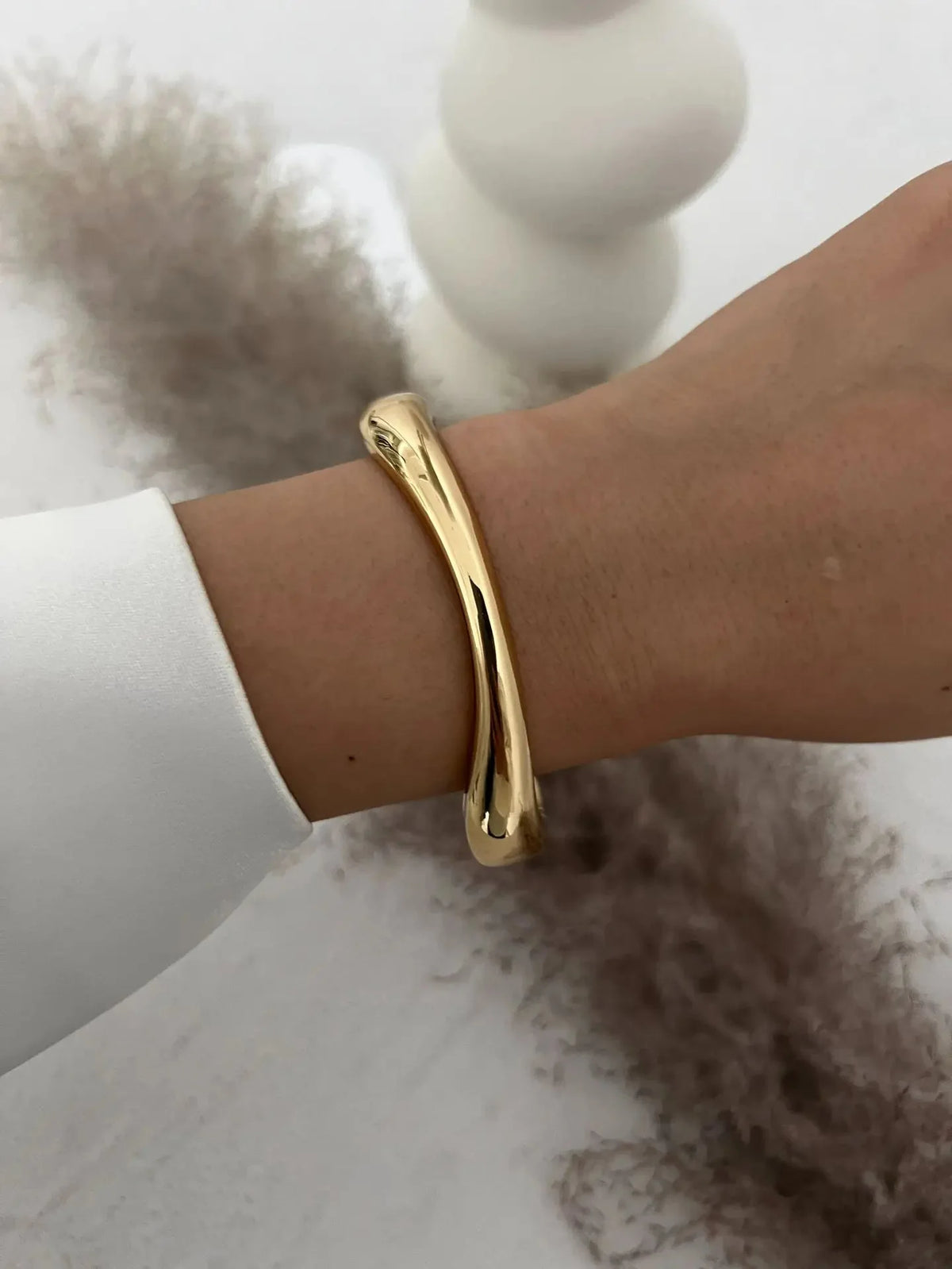 Vintage Punk Quartz Cuff Bangles | Geometric Metal Bracelets for Women and Men
