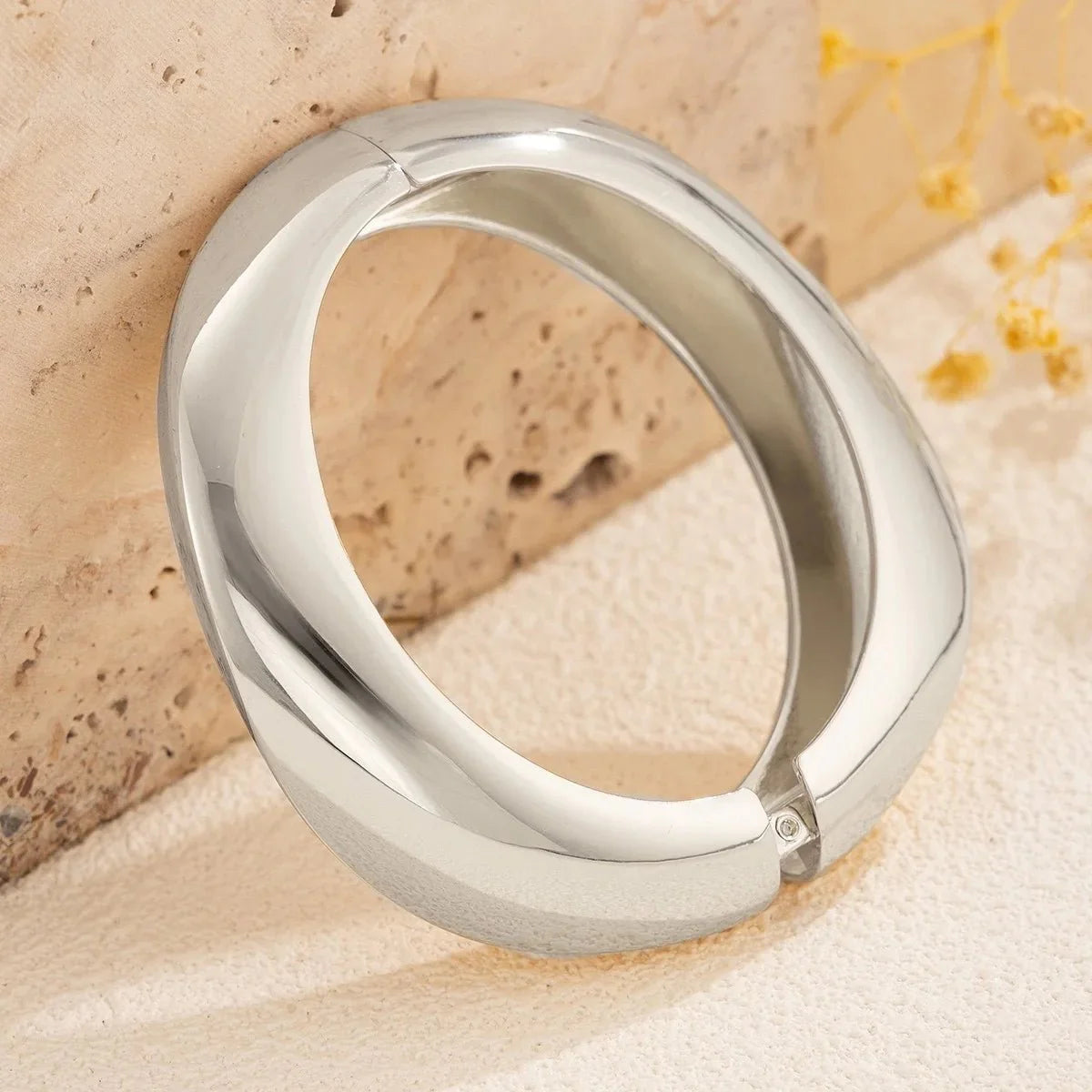 Vintage Punk Quartz Cuff Bangles | Geometric Metal Bracelets for Women and Men