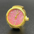 Vintage Punk Quartz Watch Ring | Mini Finger Clock Jewelry for Women and Men