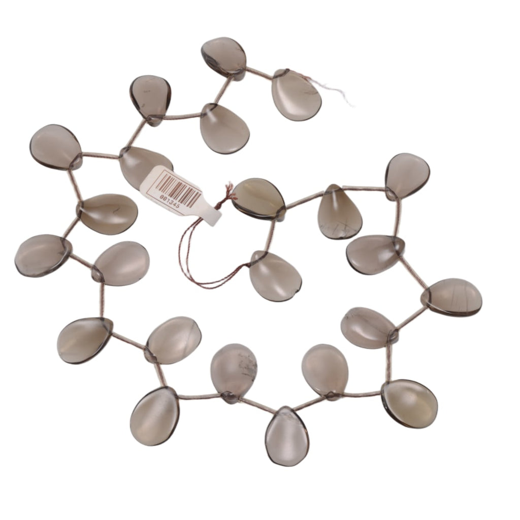 Smoky Quartz Teardrop Beads 15x20mm - 16 Inch Natural Gemstone Strand