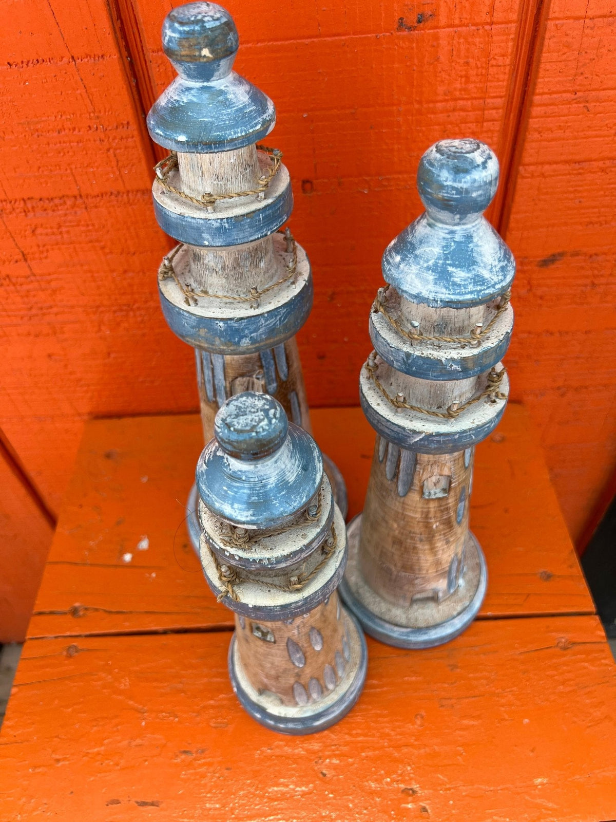 Wooden Lighthouse Figure- 3 Styles and Sizes