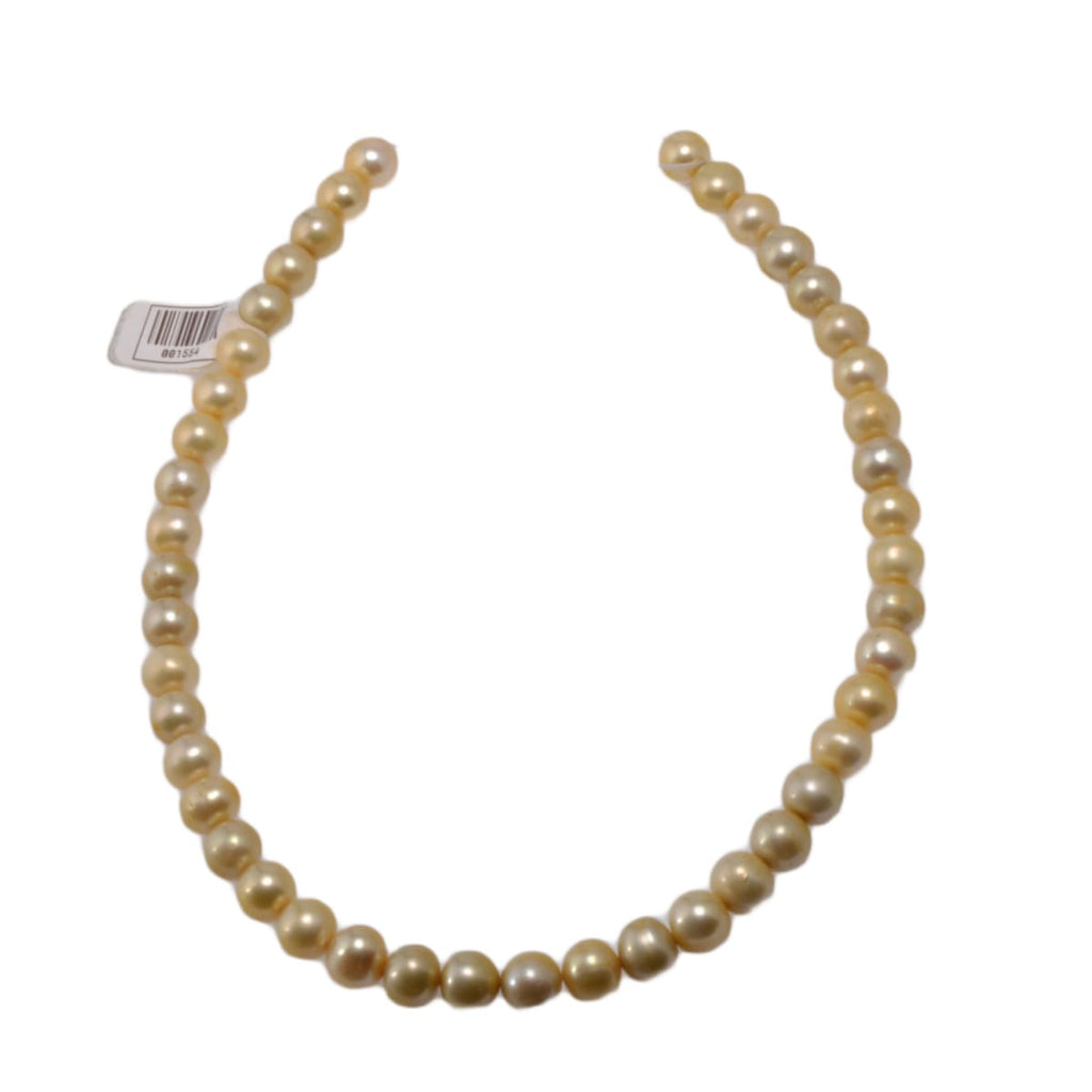 Golden South Sea Pearl Imitation Strand 9mm Beads 14.5 inches - Premium Jewelry Making Pearls