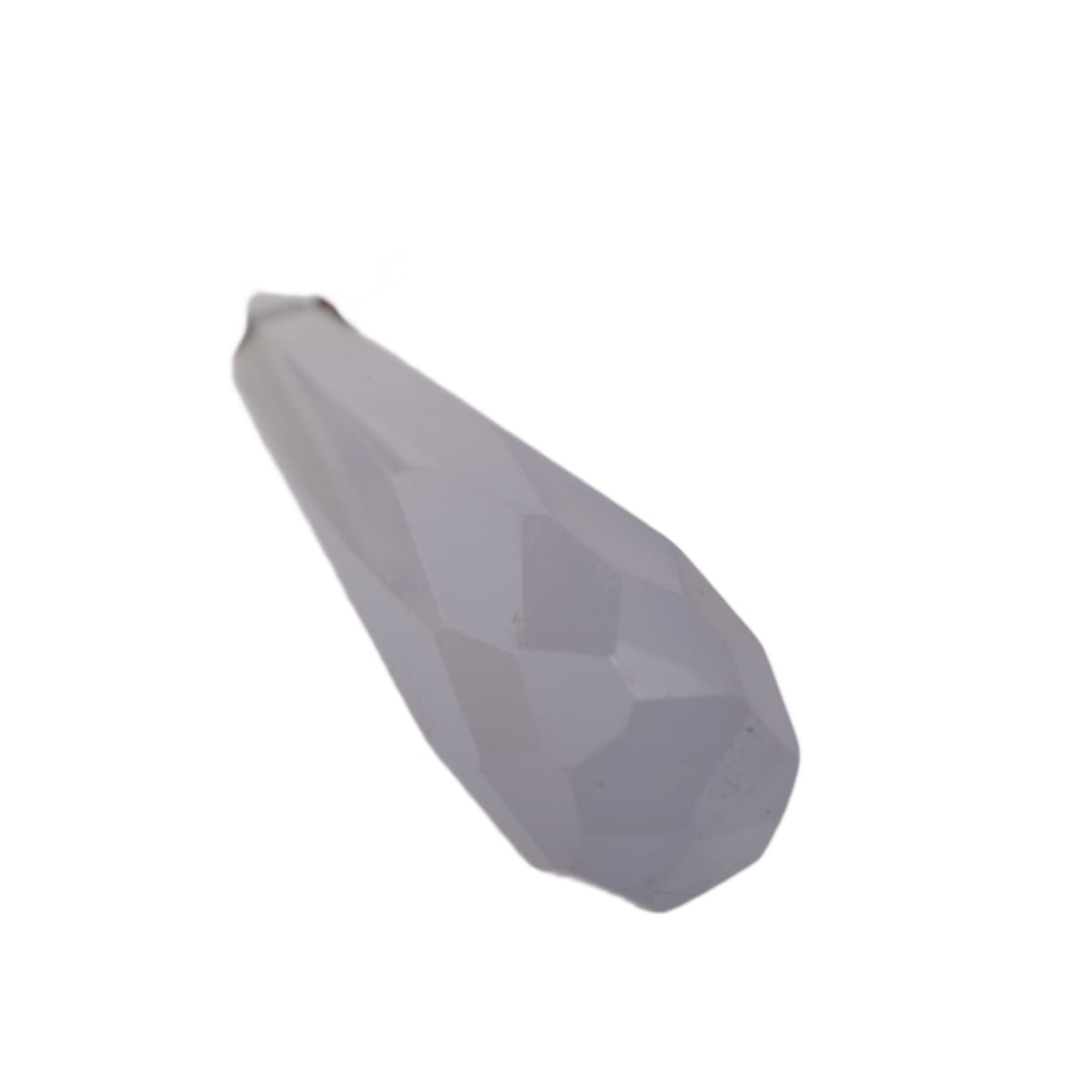 Lavender Chalcedony Faceted Teardrop Briolettes - 23-27mm Premium Grade Natural Stone Beads