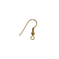 Gold Plated Brass Ear Wires 20mm with Spring and Ball - Hypoallergenic French Hooks