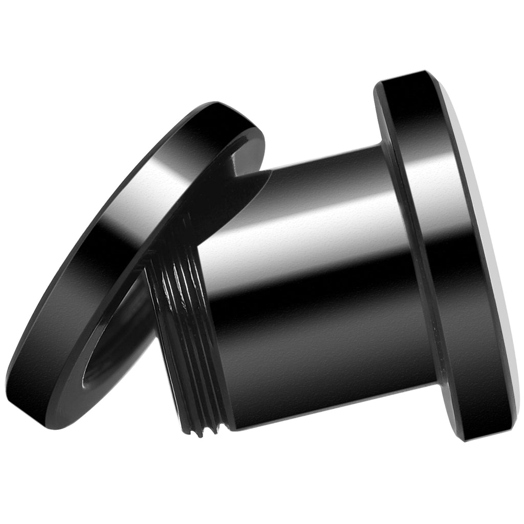 Pink American Flag Black Anodized Screw Fit Plug Set 0G