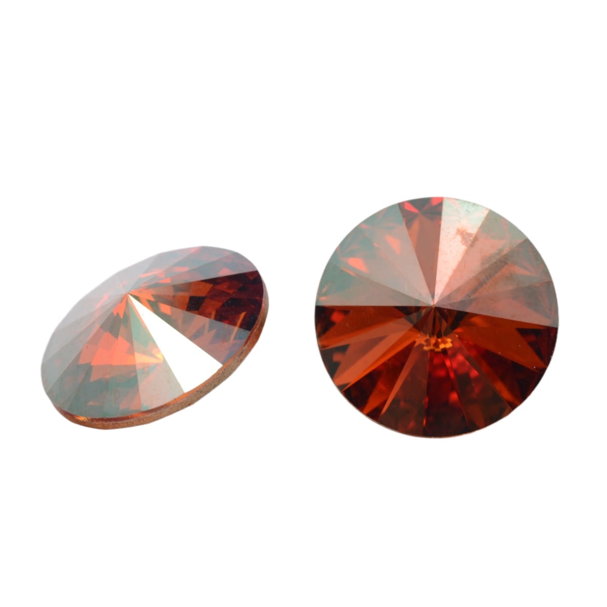 Swarovski Crystal 1122 Rivoli 16mm Chili Pepper - Round Faceted Crystal